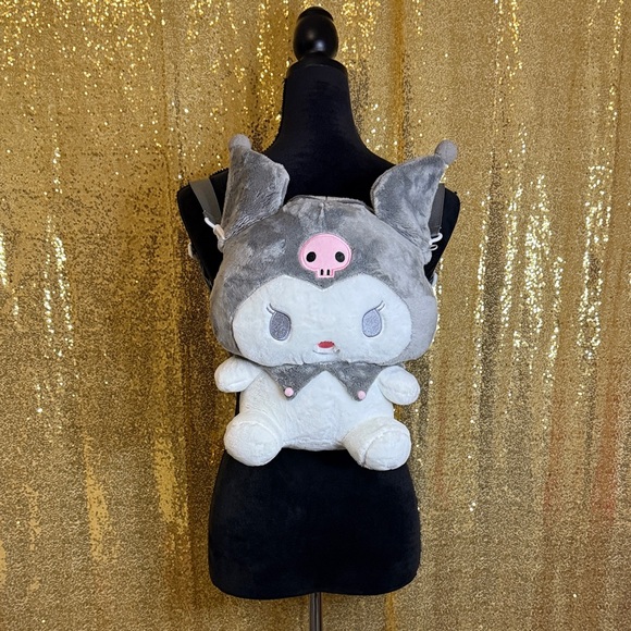 Other - Sanrio Kuromi Gray and White Stuffed Animal Backpack